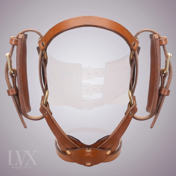 Face F*ck Harness | BDSM Head Harness | Leather Bondage Harness BDsM Harness Submissive Slave Toys bdsm-gear | Handmade by LVX Supply