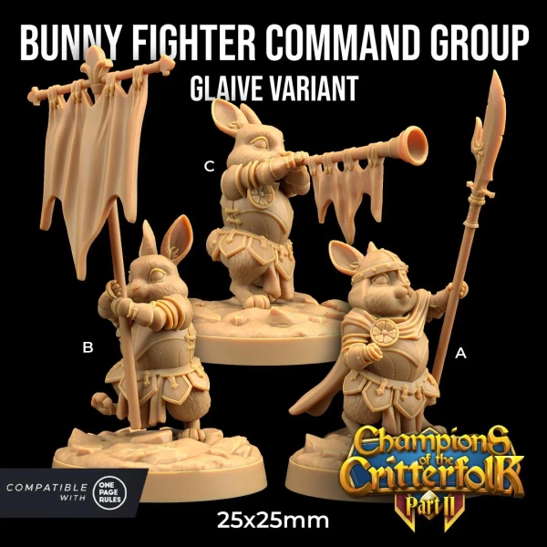 Bunny Fighter Rabbitfolk Hare Command Group the Dragon Trappers Lodge 32mm Scale Miniature TTRPG Mini Dnd Dungeons and Dragons Wargame - Etsy