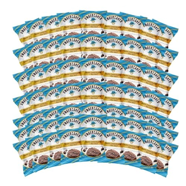 Undercover Chocolate Quinoa Crisps - Dark Chocolate + Sea Salt | 70-Count, Individually Wrapped Crisps | Gluten Free, Nut-Free, Allergen Friendly, Kosher, Plant-Based