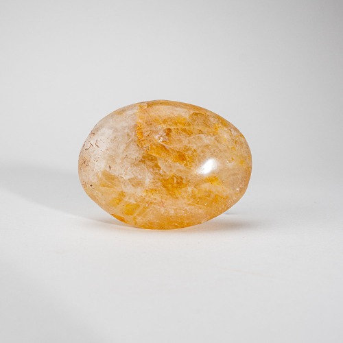 Genuine Polished Lemon Quartz (Medium) Palm Stone