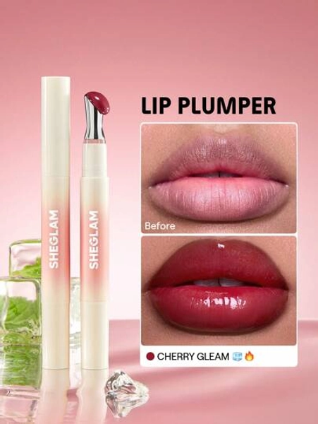 SHEGLAM Bold Booster Lip Plumper-Cherry Gleam-Cherry Gleam Dia Dos Pais GraduaçãO AniversáRio Feriado Inverno Y2K Elegante Moda Inventar CosméTico Festa Praia Viagem Camping Ao Ar Livre Escola Campus Viagem Festivais DecoraçãO Presente Agora Rosa Garota Cosplay Melhor Cor Charme VibraçãO
