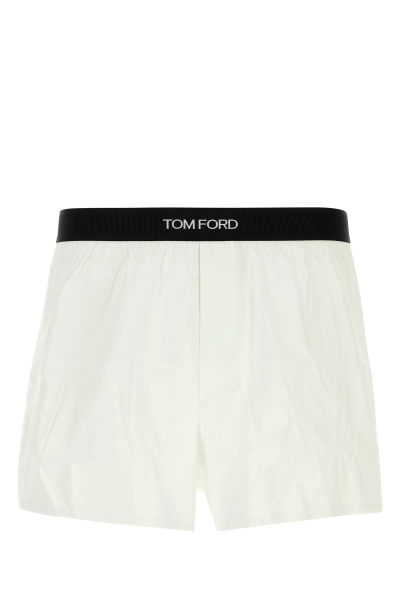 White stretch poplin boxer