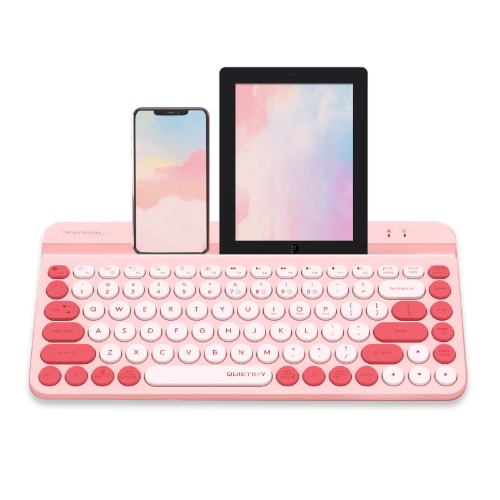 FBK30 Multi-Device QuietKey Wireless Keyboard, 2.4G and Bluetooth Dual Mode