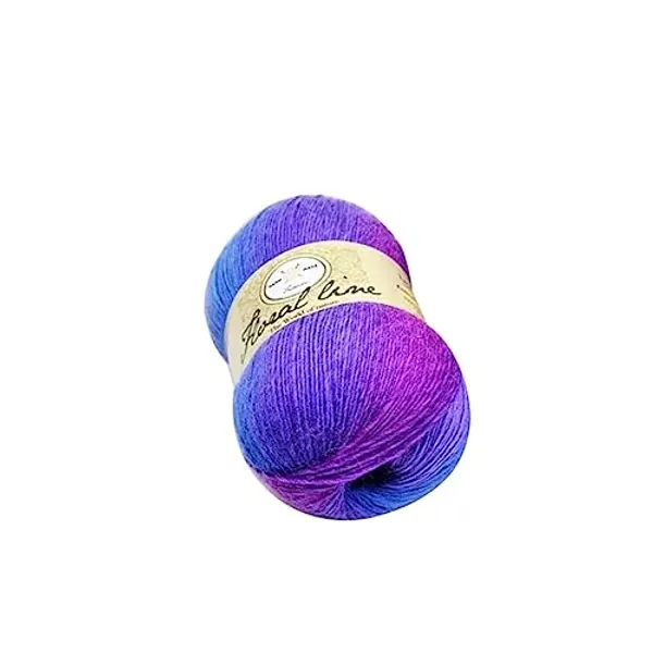 1 Skein Colorful Soft Yarn, 400 Meters/437yd Gradient Multi Color Warm Wool Yarn Single-Layer Knitting Yarns for Knitting and Crocheting DIY Crafting Scarf Shawl Hat Sweater Coat