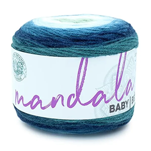 Lion Brand Yarn (1 Skein) Mandala Baby Yarn, Echo Caves, 1770 Foot (Pack of 1)
