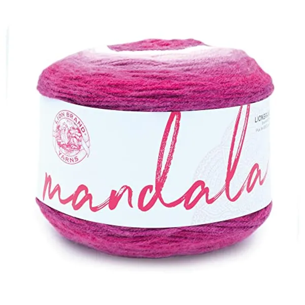 Lion Brand Yarn Mandala Yarn, Multicolor Yarn for Crocheting and Knitting, Craft Yarn, 1-Pack, Cupid