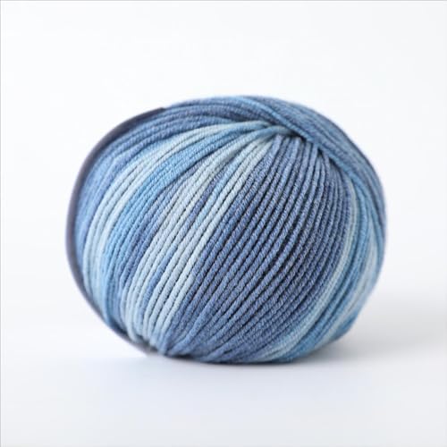 Lerchiyar Merino Wool Blend Yarn, Superwash Anti-Pilling, Sport Weight for Knitting and Crocheting DIY Scarves Sweaters Gloves Socks, 1.76 oz/50g per Ball 150 Yards(61-Sea Wave) - 61Sea Wave - 1 balls