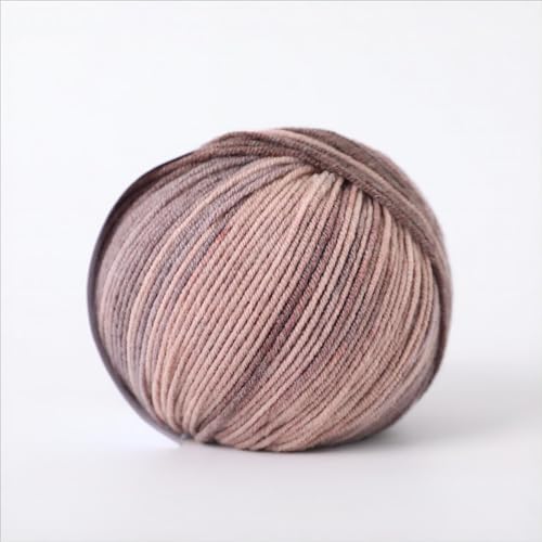 Lerchiyar Merino Wool Blend Yarn, Superwash Anti-Pilling, Sport Weight for Knitting and Crocheting DIY Scarves Sweaters Gloves Socks, 1.76 oz/50g per Ball 150 Yards(66-Nutmeg) - 66Nutmeg - 1 balls
