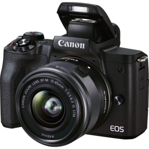 Canon EOS M50 Mark II + EF-M 15-45mm is STM Kit Black - Black w/ EF-M15-45mm STM kit