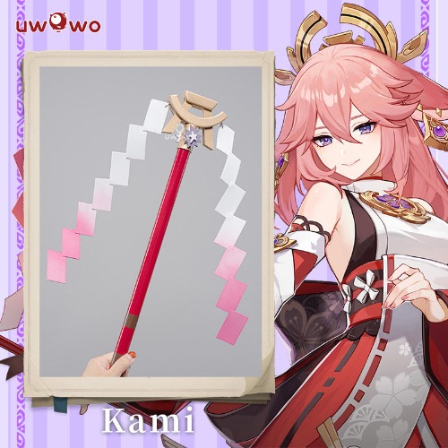 Uwowo Game Genshin Impact Yae Miko Cosplay Props Kami Gohei Wand Yae Miko Weapon | Default Title