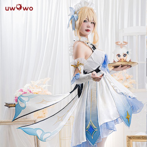 【Pre-sale】Uwowo Game Genshin Impact Fanart Lumine Maid Ver Cosplay Costume | XXL