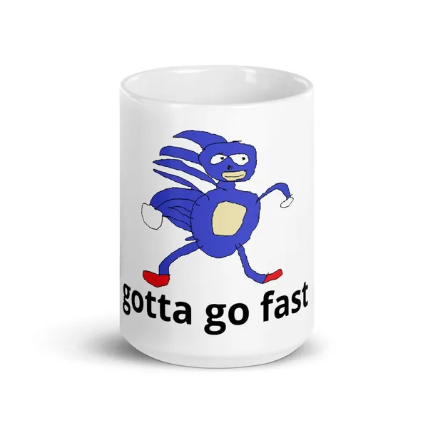 Sanic The Hedgehog Sonic Hedgehog Gotta Andare Fast Novelty Coffee Mug Cup