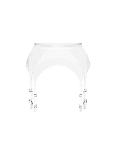 Shop Asteria White Garter Belt Online | Zhilyova