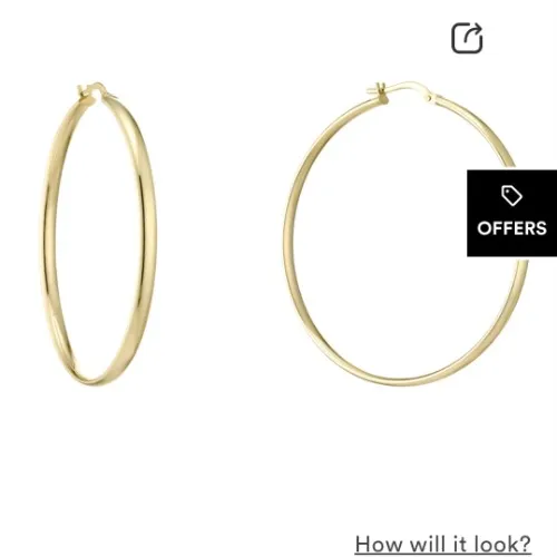9ct Yellow Gold Hoop Earrings
