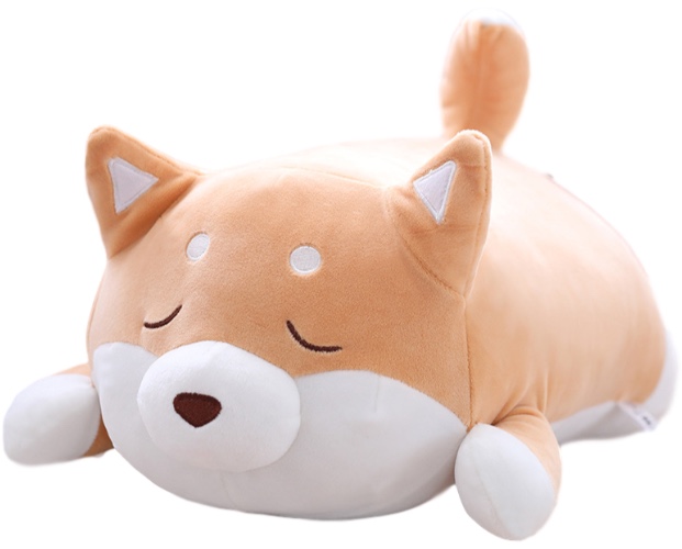 Happy/Sleepy Shibe Plushie (4 VARIANTS, 2 SIZES) - 14" / 36 cm / Sleepy (Toasted)