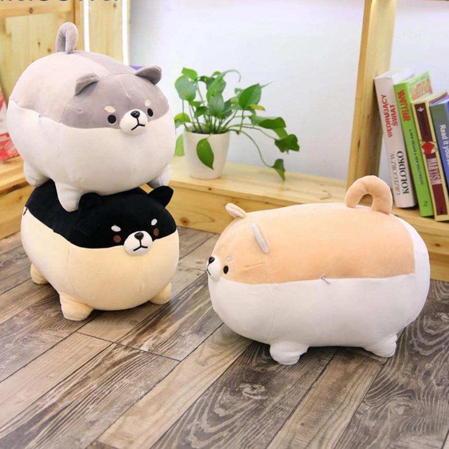 Angry Shiba Plushie (3 COLORS, 2 SIZES) - 16" / 40 cm / Triple Pack (Save More!)