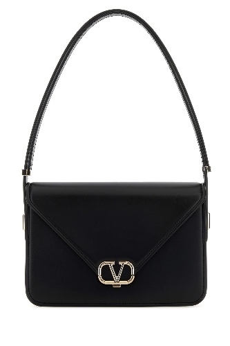Black leather VLogo shoulder bag - OS