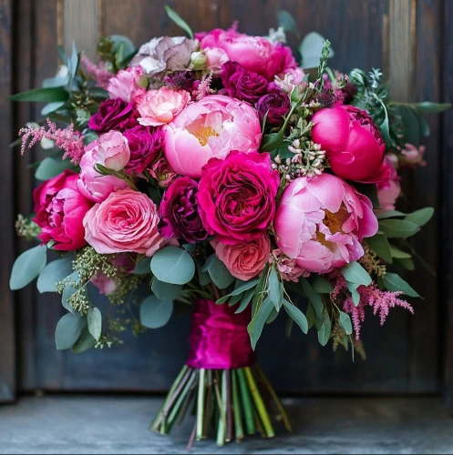 peonies and roses