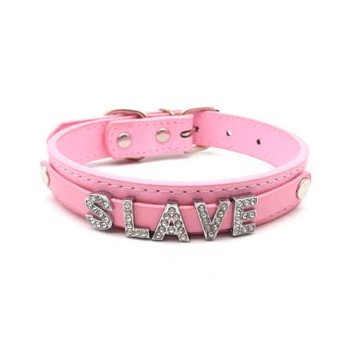 Cumslut & Slave Chokers - Pink Slave / S(27cm-35cm)