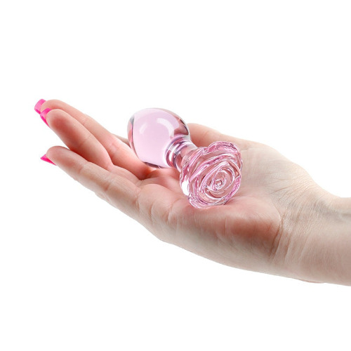 Classic Crystal Heart Plug - Rose