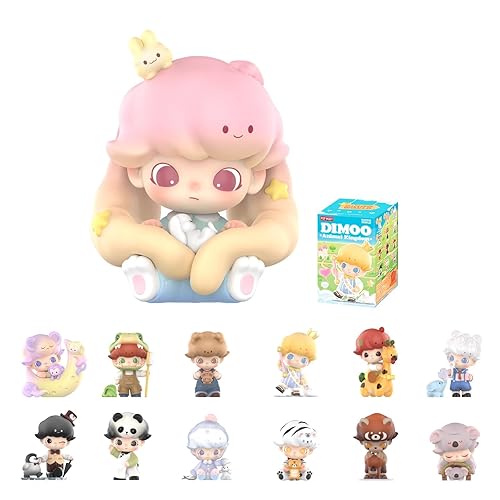 POP MART DIMOO Animal Kingdom Series Figures, DIMOO Blind Box Figures, Random Design Action Figures Collectible Toys Home Decorations, Holiday Birthday Gifts for Girls and Boys, Single Box - Dimoo Animal Kingdom - Single Box