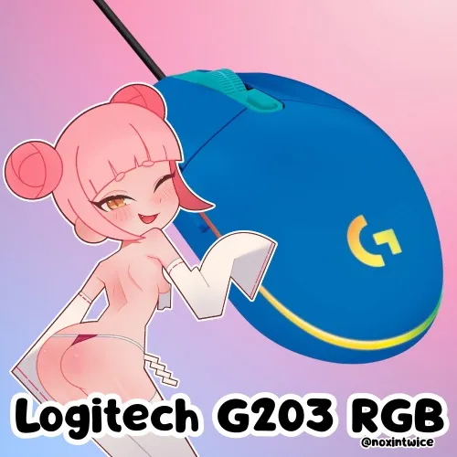 Logitech G203 Wired Gaming Mouse, 8,000 DPI, Rainbow Optical Effect LIGHTSYNC RGB, 6 Programmable Buttons, On-Board Memory, Screen Mapping, PC/Mac Computer and Laptop Compatible - Blue - Blue - Mouse