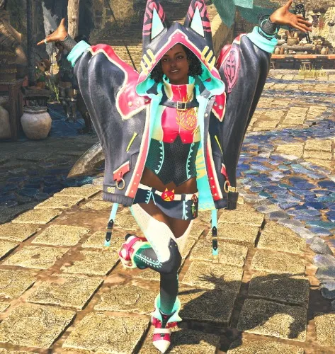 MH Wilds Cyber Cat Outfit