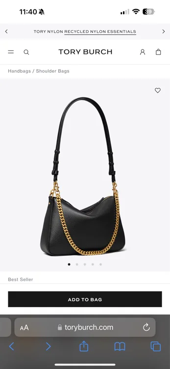 Small Perry Shoulder Bag in black, size OS