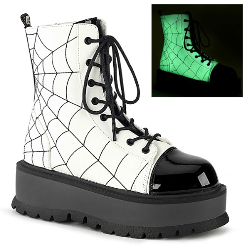 Slacker-88 | White Glow Vegan Leather-Black Patent / 6