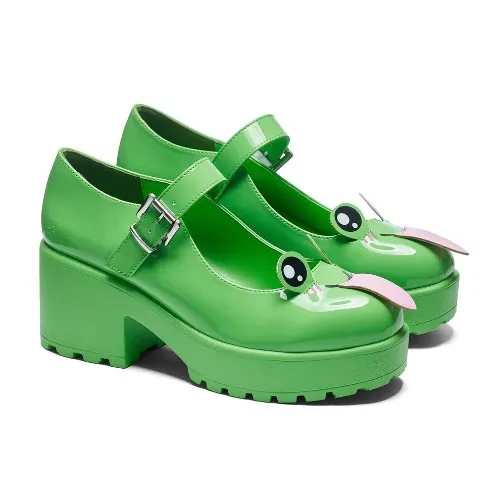 Tira Mary Jane Shoes ‘Cheeky Frog Edition’ | UK 4 / Green