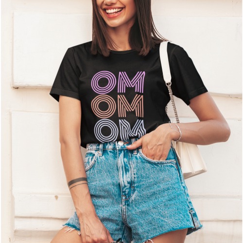 Womens OM Yoga T-Shirt - Black / 2XL