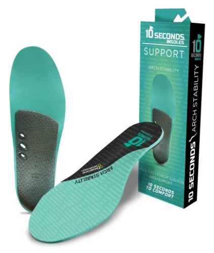 10 Seconds 3720 Arch Stability Insoles, 1 Pair