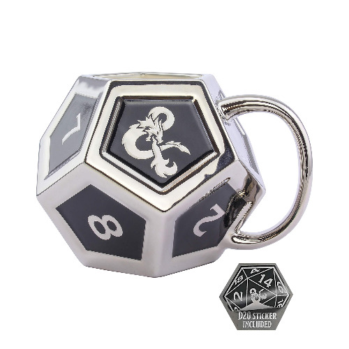 Paladone Ceramic Dungeons and Dragons D12 Mug, Officially Licensed Wizards of the Coast Merchandise, 300 milliliters