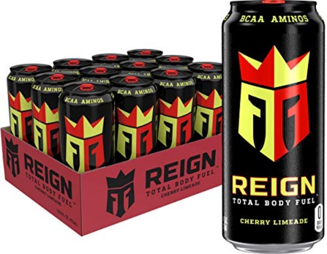 Reign Total Body Fuel, Cherry Limeade, Fitness & Performance Drink, 16 Fl Oz (Pack of 12) - Cherry Limeade