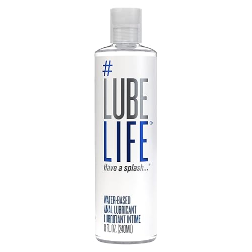 Lube Life Water-Based Anal Lubricant, Personal Backdoor Lube for Men, Women and Couples, Non-Staining, 8 Fl Oz (240 mL) - 240 ml (Pack of 1) - Water-Based Back Door
