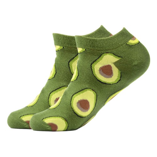 Avocado Pattern Green Ankle Socks (Men's & Women's Sizes) - Adult Large