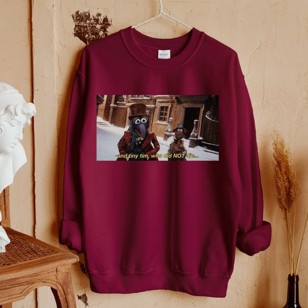Tiny Tim Sweatshirt | Disney Christmas Sweatshirt | Disney Gifts | The Muppets | Christmas Carol | Disney World Shirt | Disneyland Shirt