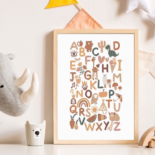 Alphabet Wall Print - 15.7" x 19.7" (40cmx50cm)