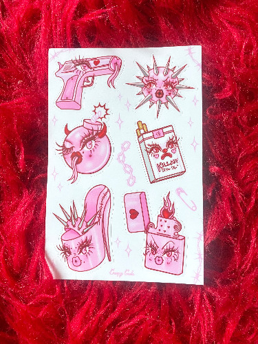 SWEET BUT DEADLY Sticker Sheet | Creepy Gals