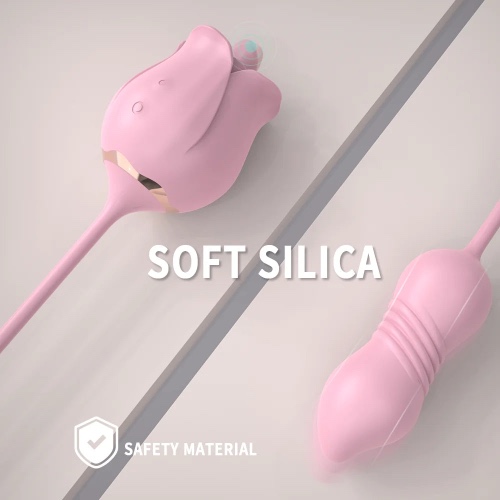 ROSE PRO Tongue Vibrator: Clitoral Pleasure - 386*56*56mm / Pink