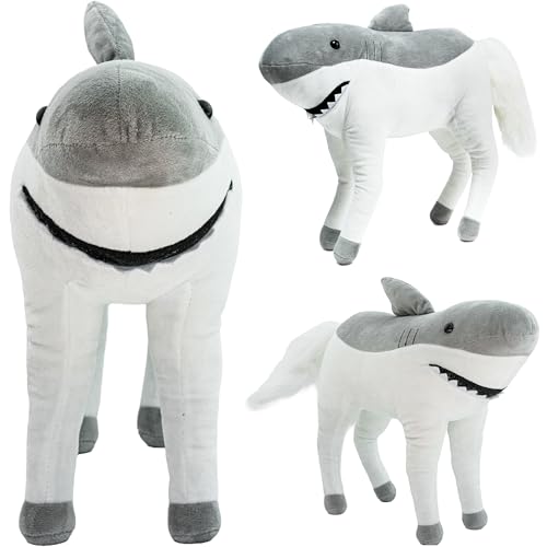 Randimals Plush Toy Stuffed Animal Mix - Horse & Shark Hybrid Stuffed Animals for Girls & Boys - Huggable & Soft Animal Characters Cute Plushies - Unique Toys for Discovery & Adventure - Hork Plush