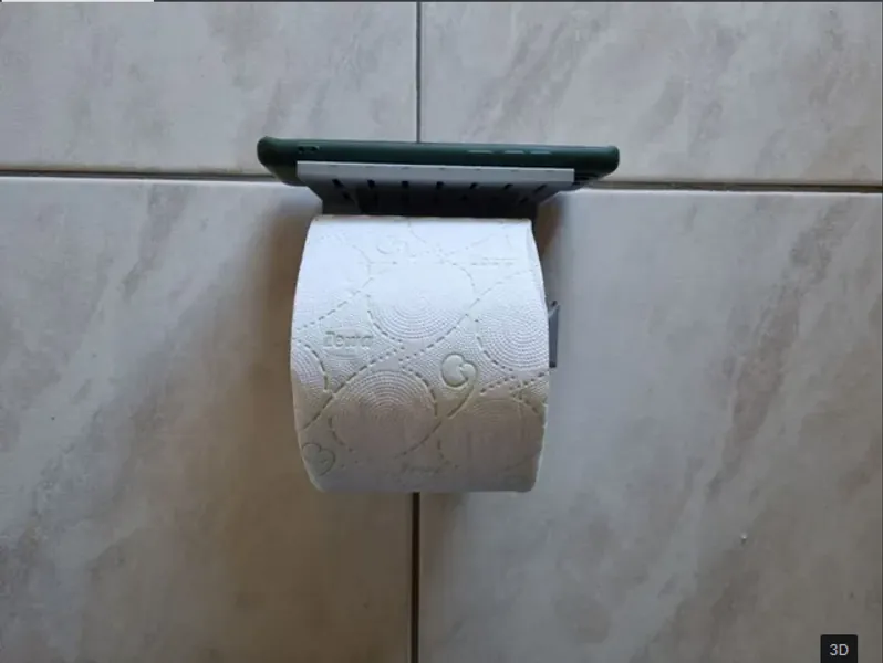 Toilet Paper and Phone Holder | Bathroom Organizer