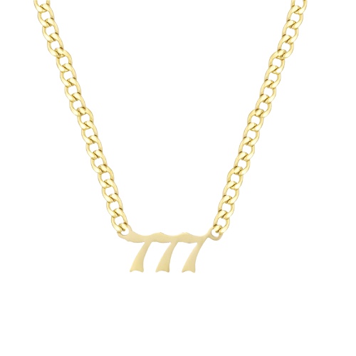 Angel Number Necklace | 777 / Gold