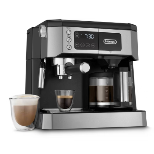 De'Longhi All-In-One Combination Coffee and Espresso Machine COM530M: 10-Cup, 15 Bars, Digital Timer, Black