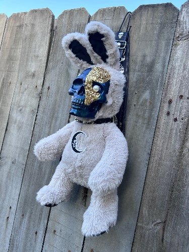 Rhinestone Skeleton Bunny Backpack