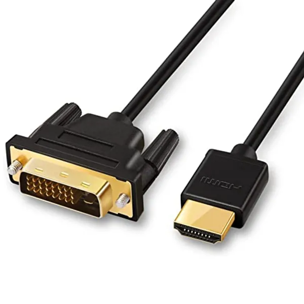 ANNNWZZD DVI to HDMI, HDMI to DVI, HDMI DVI Bi-Directional Cable for TV, PC, Monitor, Projector 3FT/1M