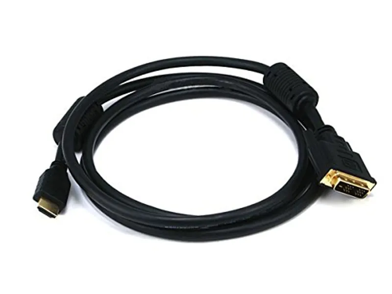 Monoprice 6ft 28AWG High Speed HDMI to DVI Adapter Cable w / Ferrite Cores - Black