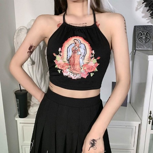 Hail Mary Crop Top - Black / M