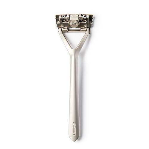 Leaf Shave | Leaf Razor, Silver - All-Metal, Eco-Friendly Razor for Women & Men; Includes 10 Stainless Steel Single-Edge Razor Blades; Recommended for Head Shaving and Leg Shaving - Silver