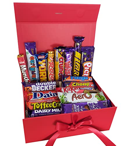 Cadbury Chocolate Hamper - Great Selection of Yummy Cadbury Chocolates in Beautiful Gift Box | Perfect Chocolate Hamper Gift for Birthday Anniversary (Red Box) - Chocolate - Red Box